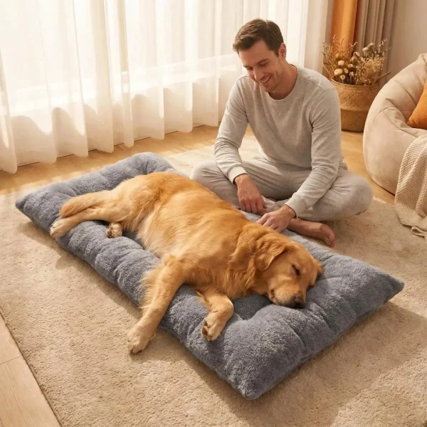 Orthopedic XL Sleeping Pad For Large Dogs, Suitable For Various Climates. It Is Detachable And Washable, With A Non-Slip Bottom For Easy Care. Designed For Comfort,