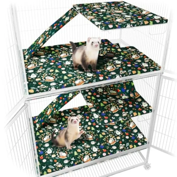Ferret Cage Liner for Ferret Nation and Critter Nation CageCute Animal Print Washable Bedding Cage